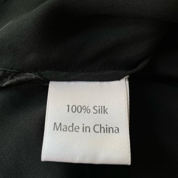 Black Silk Slip Camisole Fisher Finery - Picture 5 of 6